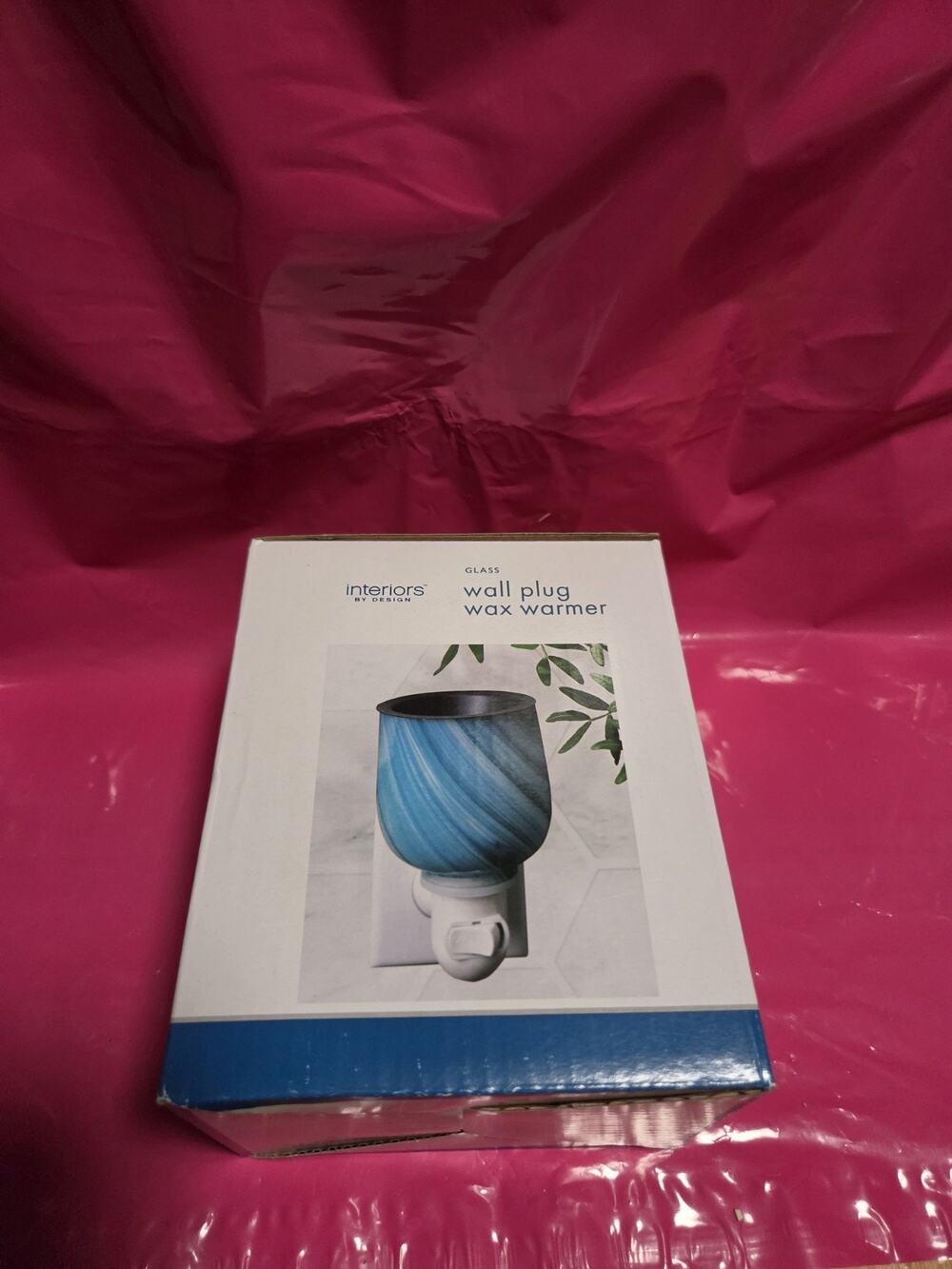 Interiors By Design Glass Wall Plug Wax Warmer Multi/ Shades Of Blue Color